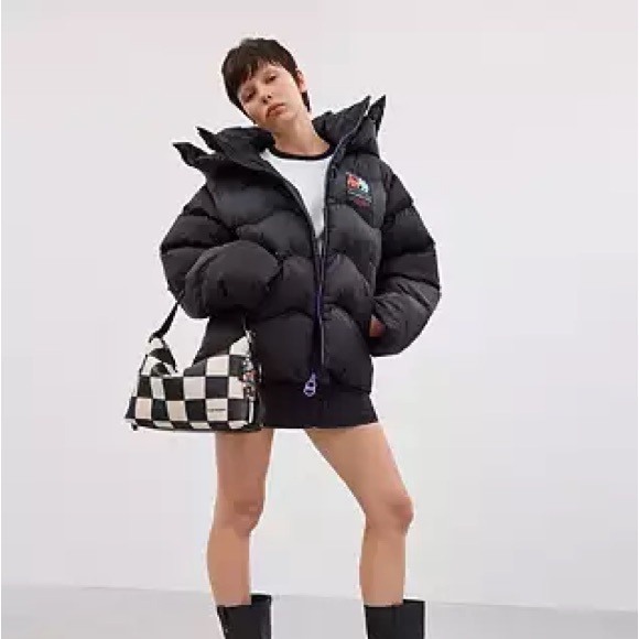 Coach Alter/Ego Shoulder Bag In Checkerboard Upcrafted Leather- Black/Chalk - Picture 1 of 12